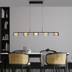 Paul Neuhaus LED-hængelampe Rika, 119 cm, glas, dæmpbar