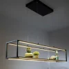 Paul Neuhaus LED-hængelampe Contura, sort, 105 cm