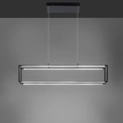 Paul Neuhaus LED-hængelampe Contura, sort, 105 cm