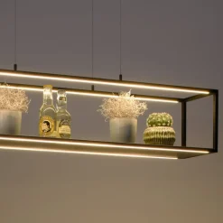 Paul Neuhaus LED-hængelampe Contura, sort, 105 cm