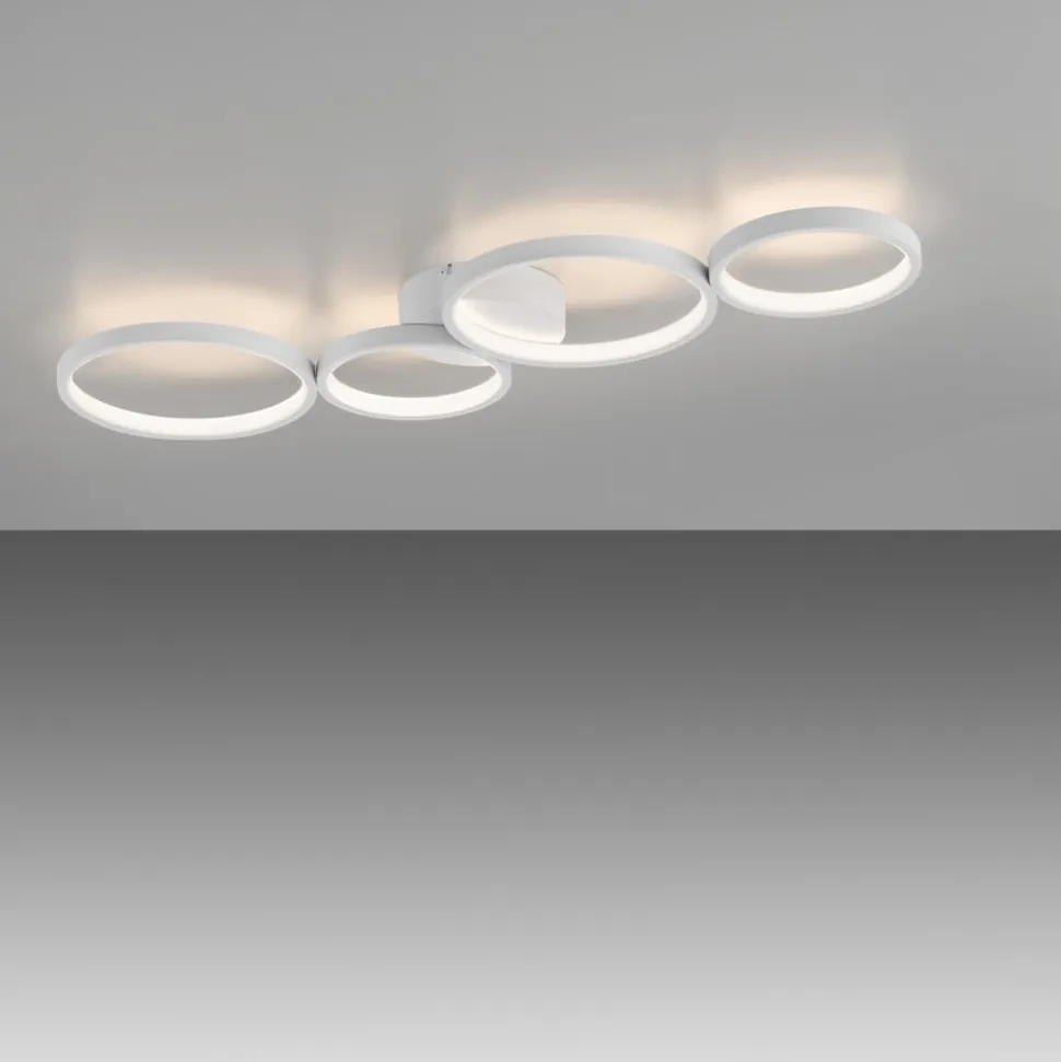 Paul Neuhaus LED-loftlampe Kiringe, hvid, metal, dæmpbar