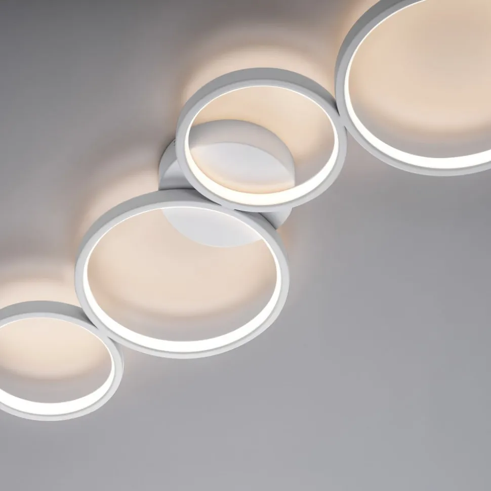 Paul Neuhaus LED-loftlampe Kiringe, hvid, metal, dæmpbar