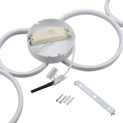 Paul Neuhaus LED-loftlampe Kiringe, hvid, metal, dæmpbar