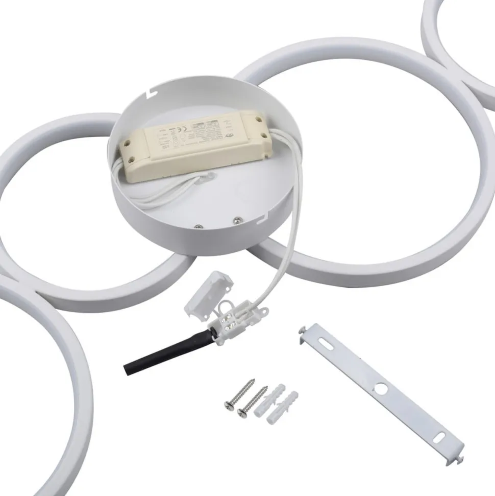 Paul Neuhaus LED-loftlampe Kiringe, hvid, metal, dæmpbar