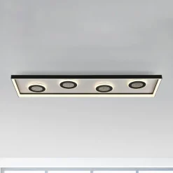 Paul Neuhaus LED-loftlampe Dune, 100 cm, sort, CCT, dæmpbar.