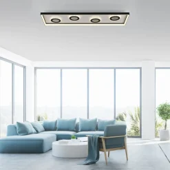 Paul Neuhaus LED-loftlampe Dune, 100 cm, sort, CCT, dæmpbar.