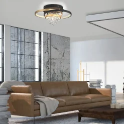 Paul Neuhaus LED-loftlampe Rotazo, glas, CCT, dæmpbar