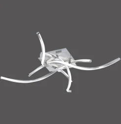 Paul Neuhaus LED-loftlampe Polina, 4 lyskilder, sølv, dæmpbar