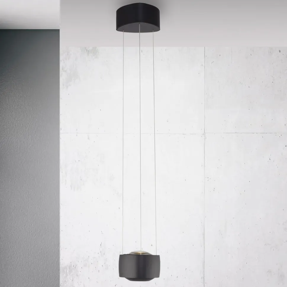 Paul Neuhaus LED-pendellampe Q-Stretto, sort, Ø 14,5 cm