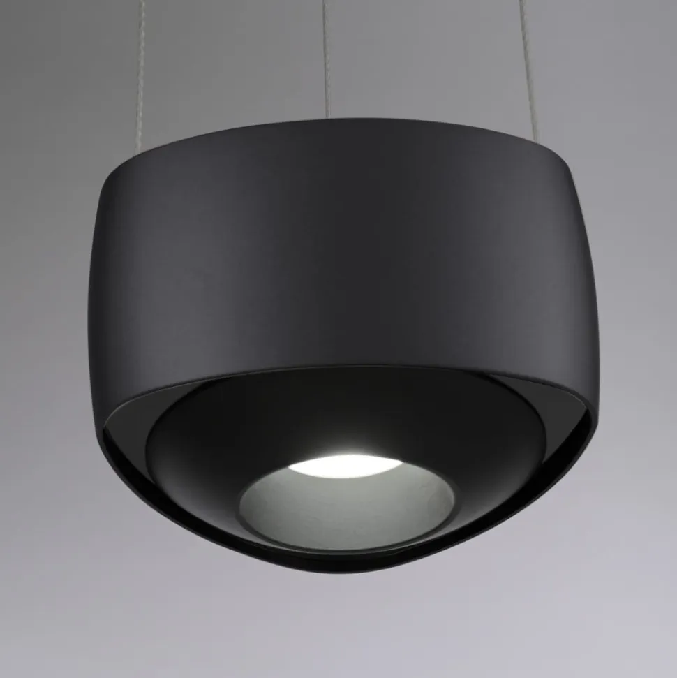 Paul Neuhaus LED-pendellampe Q-Stretto, sort, Ø 14,5 cm