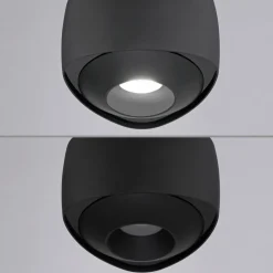 Paul Neuhaus LED-pendellampe Q-Stretto, sort, Ø 14,5 cm