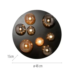 Paul Neuhaus Loftlampe Popsicle, glas, Ø 48 cm, G9