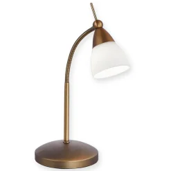 Paul Neuhaus Pino bordlampe, antik messing, 45 cm, dæmpbar