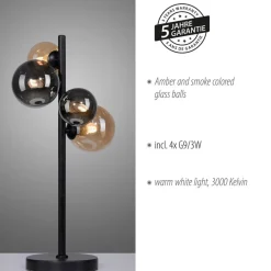 Paul Neuhaus Popsicle bordlampe, glas, 48 cm høj, G9