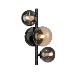 Paul Neuhaus Popsicle væglampe, sort, glas, 29 cm, G9