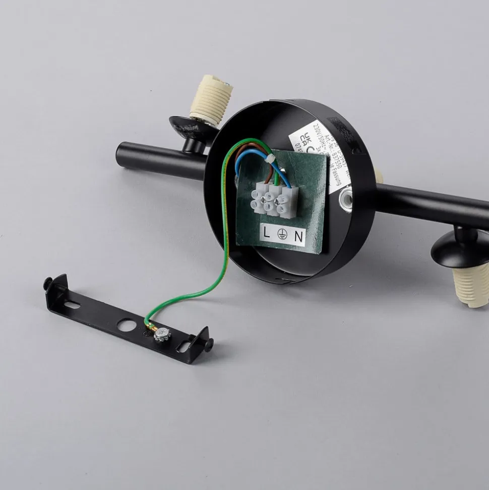 Paul Neuhaus Popsicle væglampe, sort, glas, 29 cm, G9