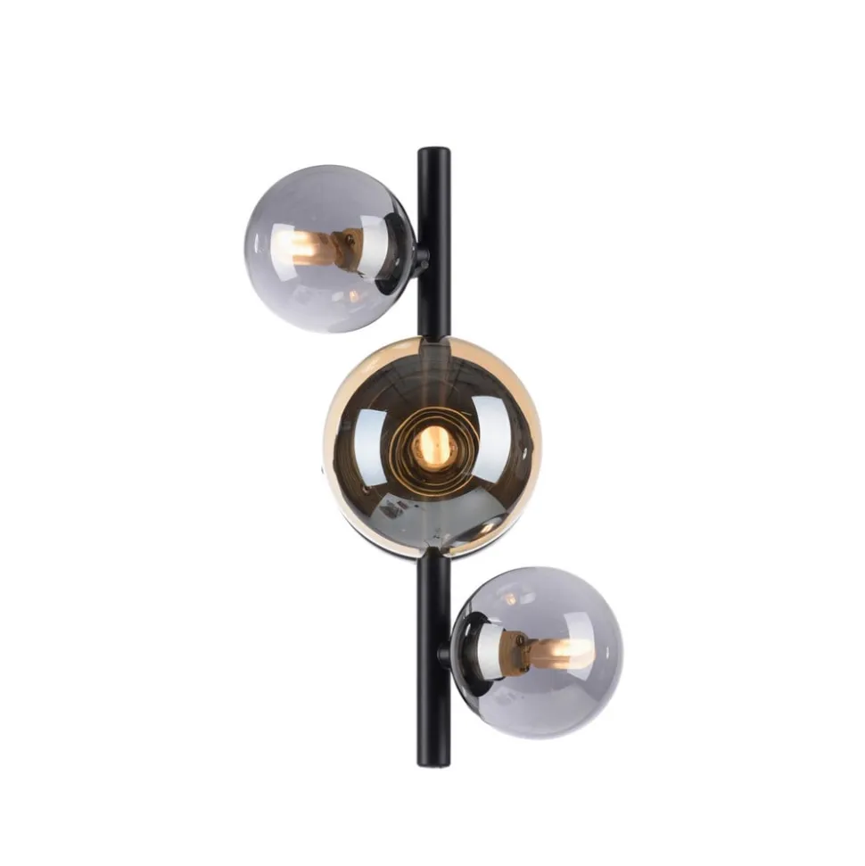 Paul Neuhaus Popsicle væglampe, sort, glas, 29 cm, G9