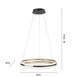 Paul Neuhaus Q-Beluga LED-hængelampe, messing