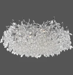 Paul Neuhaus Ricicle loftslampe, krystalpendel, Ø 80 cm