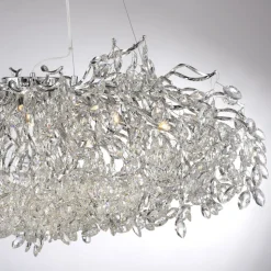 Paul Neuhaus Ricicle-lysekrone, krom, længde 120 cm