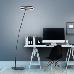 Paul Neuhaus Titus LED-gulvlampe antracit dæmper