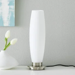 Paul Neuhaus Tyra bordlampe, glas, Ø 10 cm, dæmpbar, G9