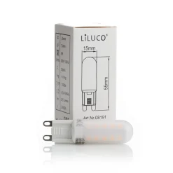 Paul Neuhaus Tyra bordlampe, glas, Ø 10 cm, dæmpbar, G9