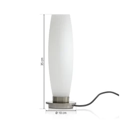 Paul Neuhaus Tyra bordlampe, glas, Ø 10 cm, dæmpbar, G9