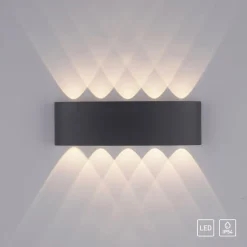 Paul Neuhaus udendørs LED-væglampe Carlo, 27 cm, sort