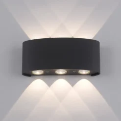 Paul Neuhaus udendørs LED-væglampe Carlo, 17 cm, sort