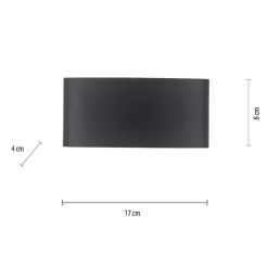 Paul Neuhaus udendørs LED-væglampe Carlo, 17 cm, sort