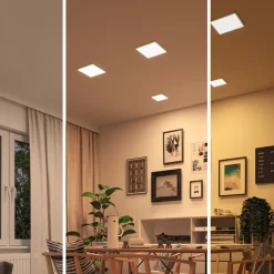 Paulmann Areo Panel dimtowarm, kantet, krom 17,5cm