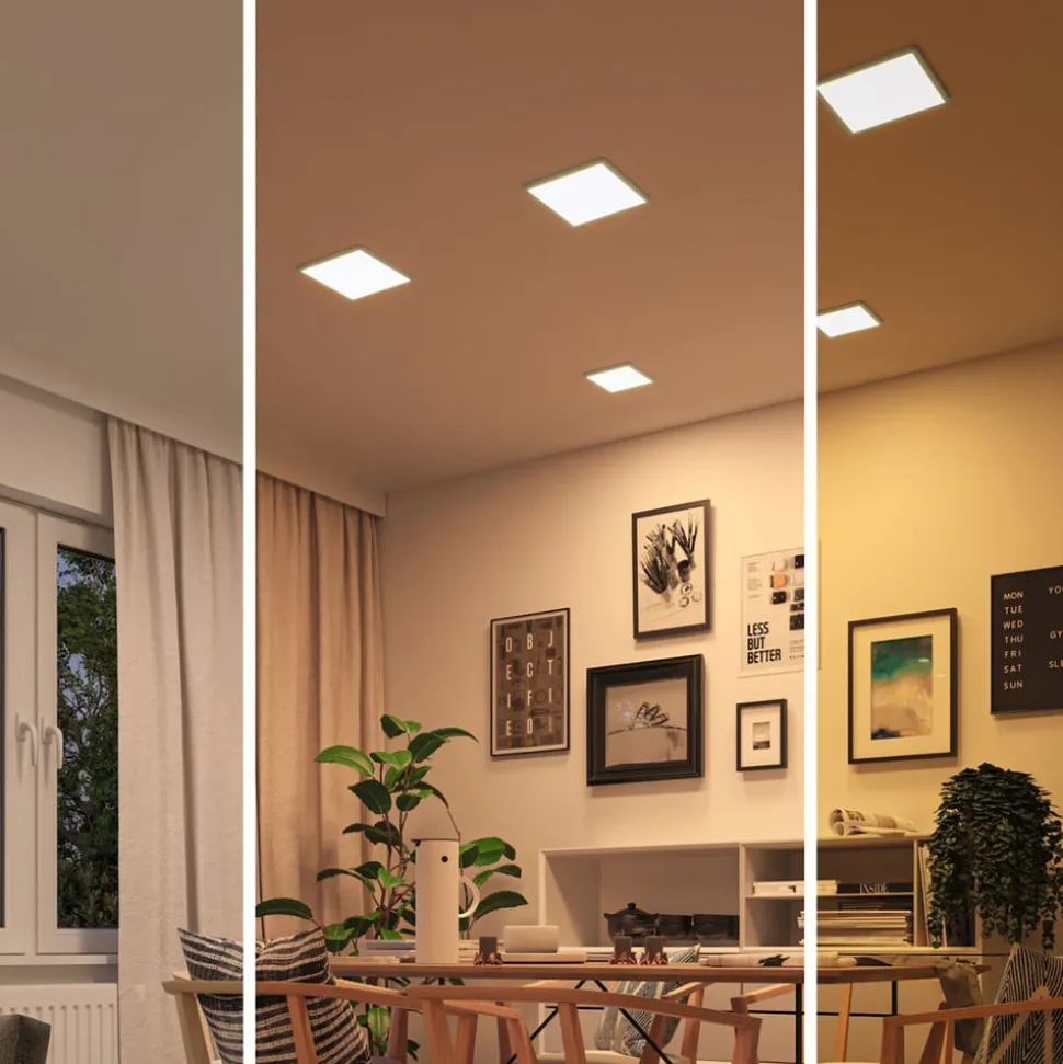 Paulmann Areo Panel dimtowarm, kantet, krom 17,5cm