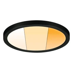 Paulmann Areo Panel dimtowarm rund sort Ø17,5 cm