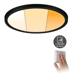 Paulmann Areo Panel dimtowarm rund sort Ø23cm