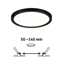 Paulmann Areo Panel 3stepdim sort Ø17,5cm 4000K