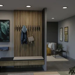 Paulmann Areo Panel 3stepdim sort Ø17,5cm 4000K