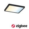 Paulmann Areo ZigBee CCT kantet sort 17,5x17,5cm