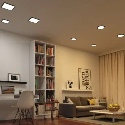 Paulmann Areo ZigBee CCT kantet sort 17,5x17,5cm