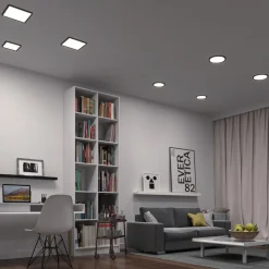 Paulmann Areo ZigBee CCT kantet sort 17,5x17,5cm