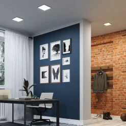 Paulmann Areo ZigBee CCT kantet sort 17,5x17,5cm