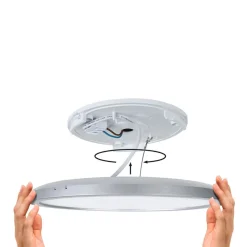 Paulmann Atria Shine LED-panel, krom, dæmpbar, Ø 42 cm