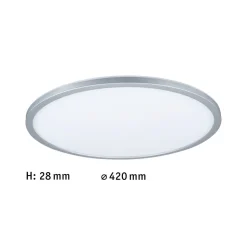 Paulmann Atria Shine LED-panel, krom, dæmpbar, Ø 42 cm