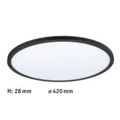 Paulmann Atria Shine panel 3-trins sort 840 Ø42cm