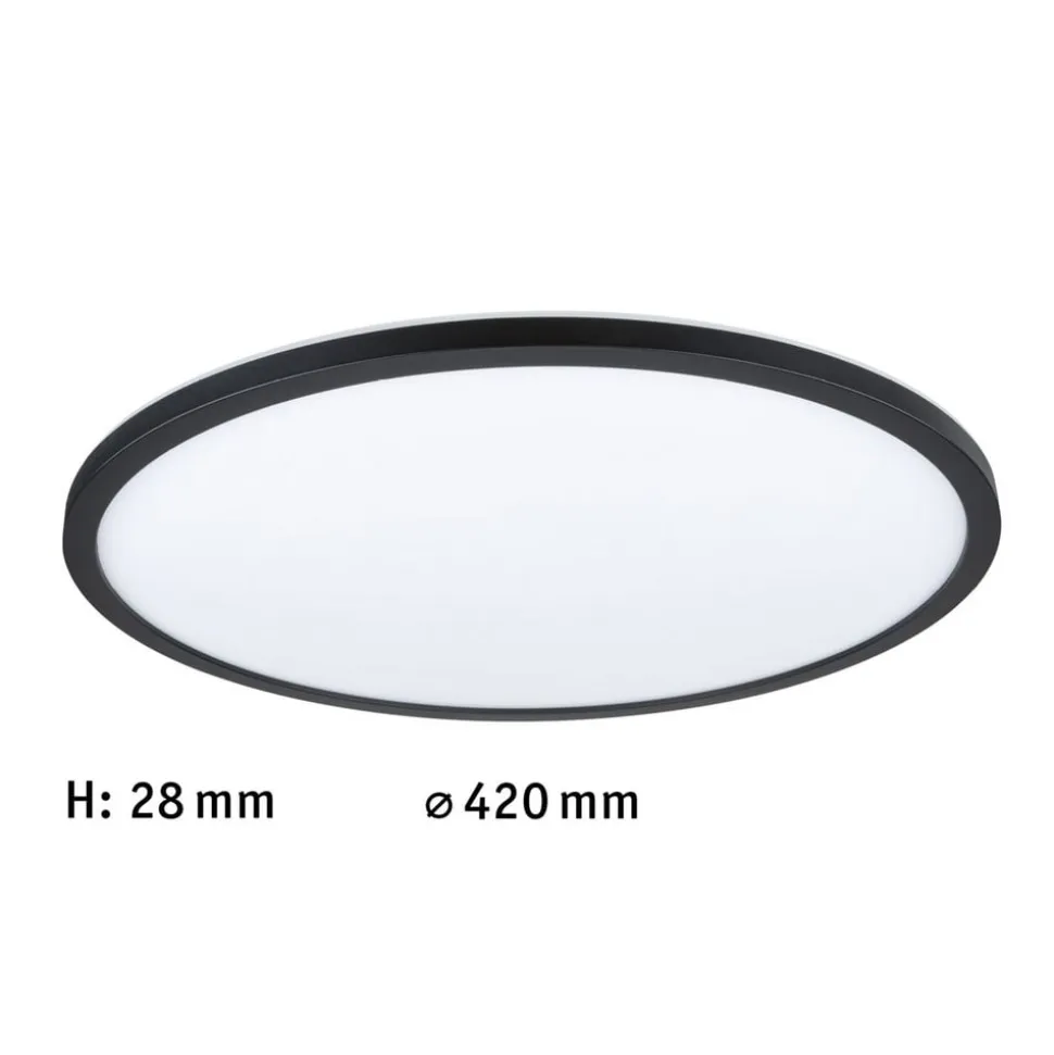 Paulmann Atria Shine panel 3-trins sort 840 Ø42cm