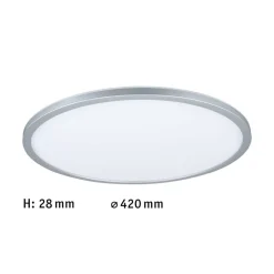 Paulmann Atria Shine Panel dæmpet krom RGBW Ø42cm