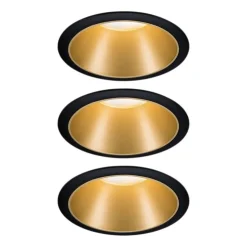 Paulmann Cole LED-spot, guld-sort, 3-pak