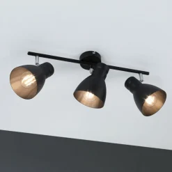 Paulmann Davy loftlampe, sort, 3 lyskilder