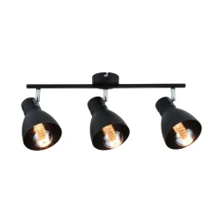 Paulmann Davy loftlampe, sort, 3 lyskilder