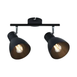 Paulmann Davy loftlampe, sort, 2 lyskilder